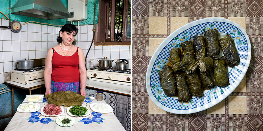 Jenya, 58, Armenia: Tolma (Roll Of Beef And Rice Wrapped Into Grape Leaves)