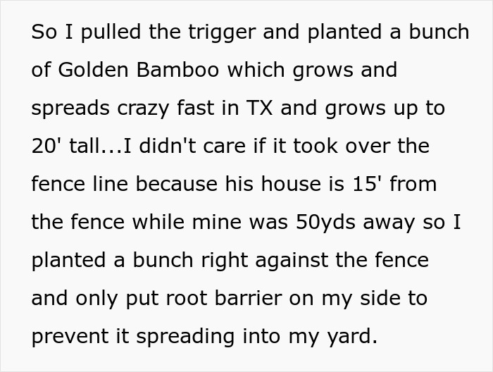 “I Quickly Discovered Running Bamboo”: Homeowner Takes Revenge On Inconsiderate Neighbor Refusing To Shift His Security Light “I Quickly Discovered Running Bamboo”: Homeowner Takes Revenge On Inconsiderate Neighbor Refusing To Shift His Security Light