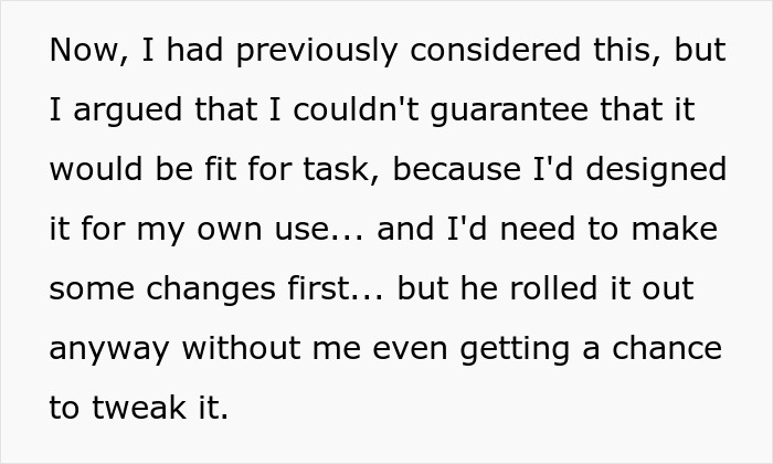 Worker Gets Accused Of Falsifying Timekeeping After Boss Steals Their Program And Takes Credit For It, So They Put A 'Special' Feature In It Right Before Quitting Worker Gets Accused Of Falsifying Timekeeping After Boss Steals Their Program And Takes Credit For It, So They Put A 'Special' Feature In It Right Before Quitting