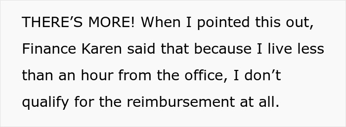 Karen In Accounting Won’t Compensate Employee For Commute To Work As “Rules Are Rules” So They Make The Rules Work For Them Karen In Accounting Won’t Compensate Employee For Commute To Work As “Rules Are Rules” So They Make The Rules Work For Them