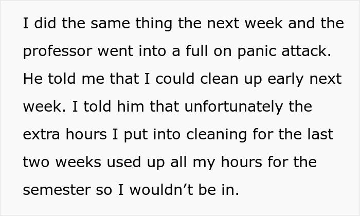 Professor Abuses Assistant's Time, Is Shocked When Their Overtime Runs Out And Things Hit The Fan Professor Abuses Assistant's Time, Is Shocked When Their Overtime Runs Out And Things Hit The Fan