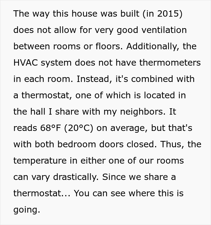 Person Is Sick And Tired Of Roommates Setting The Thermostat To Extreme Temperatures, Decides To Teach Them A Lesson