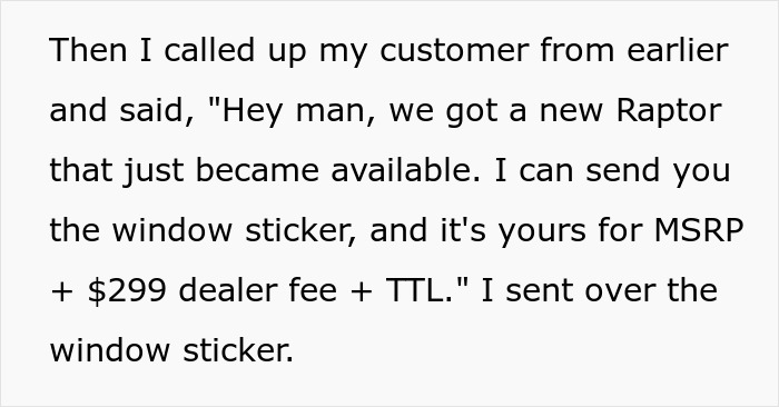 Customer’s Entitlement Backfires When Car Dealership Cancels The Deal Last-Minute And Sells The Vehicle To Someone Else 
