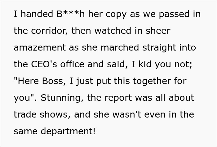 "She Marched Straight Into The CEO’s Office”: Woman Presents Coworker's Work As Her Own, Gets Exposed Right In Front Of The CEO