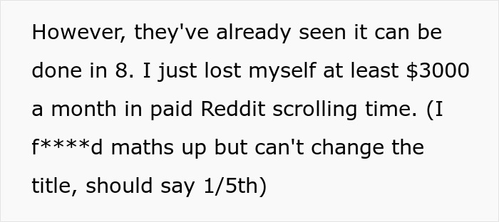 Person Tells How They Messed Up At Work By Doing The Job 5 Times Faster Than The Previous Employee Person Tells How They Messed Up At Work By Doing The Job 5 Times Faster Than The Previous Employee