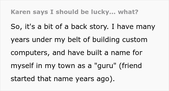 “She Exploded In A Rage”: PC Guru Is Left Dealing With Karen Over Her Son’s $2,000 Birthday Gift, Until Her Husband Gets Involved “She Exploded In A Rage”: PC Guru Is Left Dealing With Karen Over Her Son’s $2,000 Birthday Gift, Until Her Husband Gets Involved
