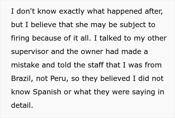 Workplace Drama Arises After Mexican Workers Mistakenly Assume Their New Coworker Doesn't Understand Spanish, Start Badmouthing Her Workplace Drama Arises After Mexican Workers Mistakenly Assume Their New Coworker Doesn't Understand Spanish, Start Badmouthing Her