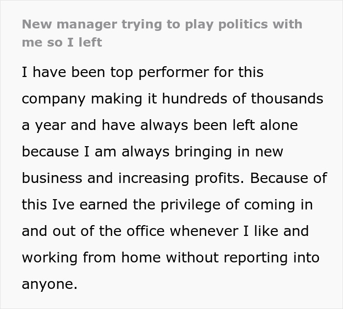 "She Should Expect My Resignation By The End Of The Day": Boss Regrets Demanding Her Best Employee Come To The Office More Often "She Should Expect My Resignation By The End Of The Day": Boss Regrets Demanding Her Best Employee Come To The Office More Often