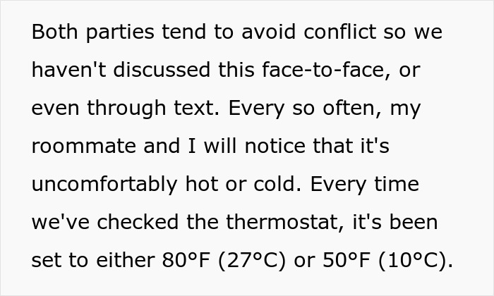 Person Is Sick And Tired Of Roommates Setting The Thermostat To Extreme Temperatures, Decides To Teach Them A Lesson Person Is Sick And Tired Of Roommates Setting The Thermostat To Extreme Temperatures, Decides To Teach Them A Lesson