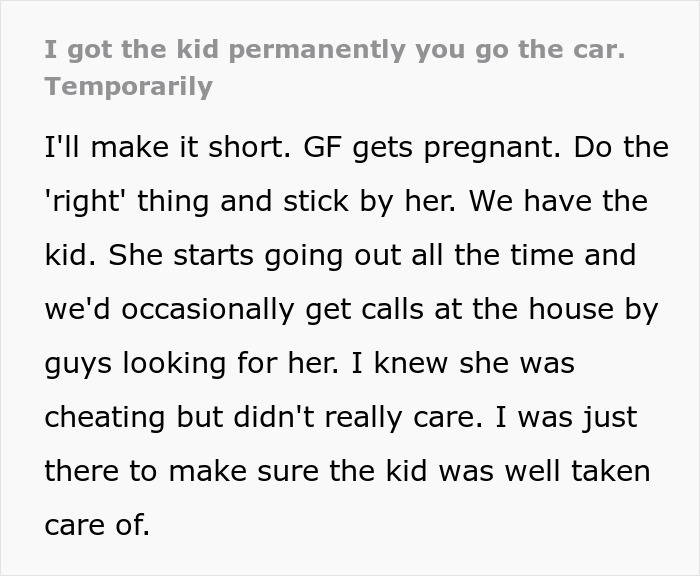 Man Gets Rewarded With Full Custody Of His Child While Divorced Wife's Irresponsible Nature Gets Her Car Seized