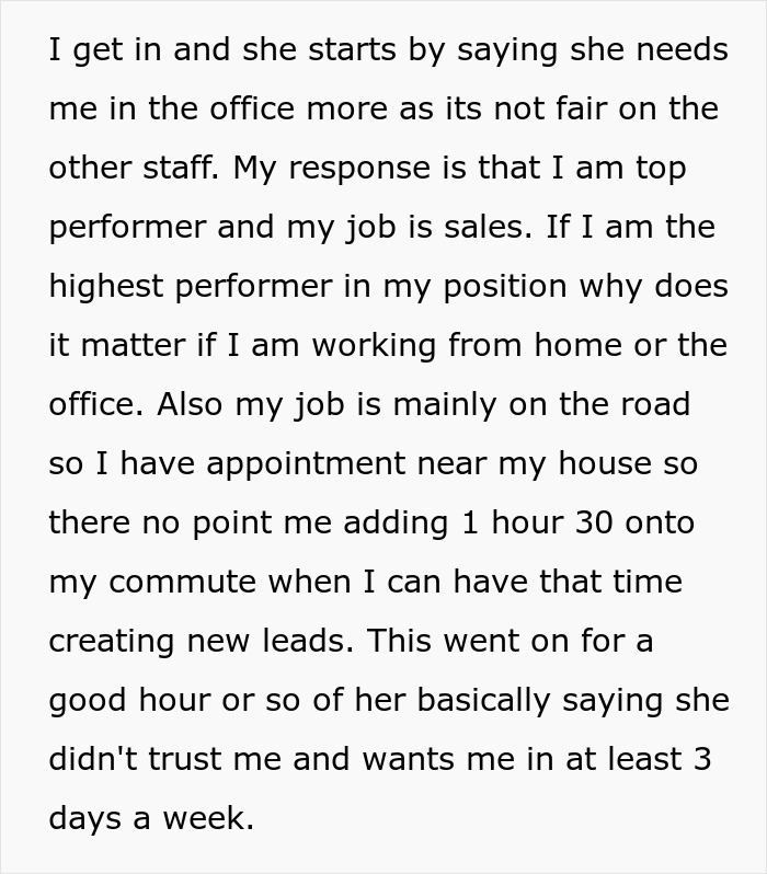 "She Should Expect My Resignation By The End Of The Day": Boss Regrets Demanding Her Best Employee Come To The Office More Often "She Should Expect My Resignation By The End Of The Day": Boss Regrets Demanding Her Best Employee Come To The Office More Often