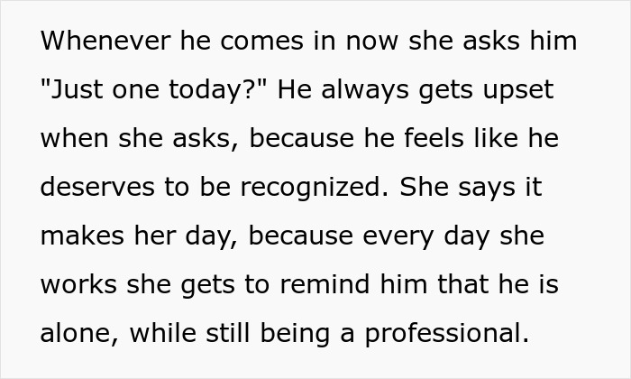 “Table For One?”: Waitress Gets Back At Diner Regular Who Always Expects To Be Welcomed With Open Arms “Table For One?”: Waitress Gets Back At Diner Regular Who Always Expects To Be Welcomed With Open Arms