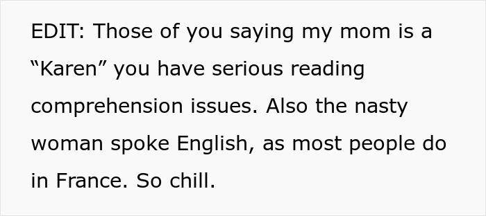 “She Told Her In Perfect English That She Didn’t Speak English”: French Worker Refuses To Serve An American, Regrets It When She Comes Back With Her French Husband “She Told Her In Perfect English That She Didn’t Speak English”: French Worker Refuses To Serve An American, Regrets It When She Comes Back With Her French Husband