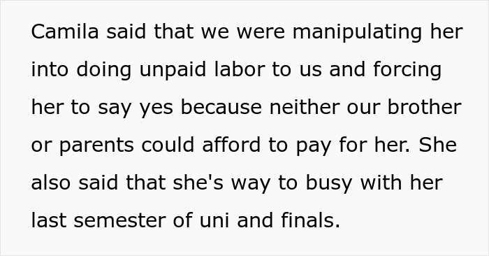 “AITA For Not Paying For My Sister's Vacation Because She Won't Agree To Babysit?” “AITA For Not Paying For My Sister's Vacation Because She Won't Agree To Babysit?”