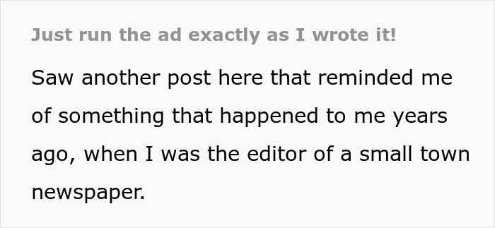 "Just Run The Ad Exactly As I Wrote It!": Newspaper Takes Heat From Election Candidate For Proofreading His Ad, Next Time Runs It Exactly As He Wrote It "Just Run The Ad Exactly As I Wrote It!": Newspaper Takes Heat From Election Candidate For Proofreading His Ad, Next Time Runs It Exactly As He Wrote It