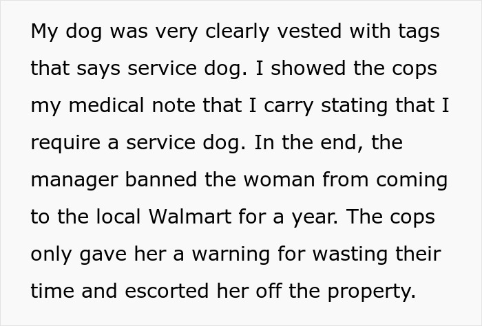 Karen Has A Meltdown Over Service Dog And Calls The Cops, Gets Banned From Walmart For A Year Karen Has A Meltdown Over Service Dog And Calls The Cops, Gets Banned From Walmart For A Year