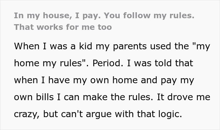 Woman Teaches Her Parents A Lesson By Turning Their “My Home, My Rules” Against Them