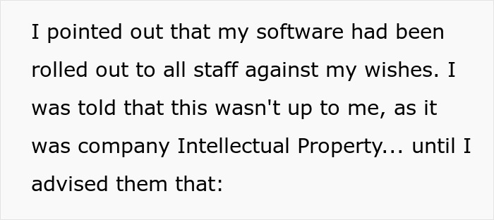 Worker Gets Accused Of Falsifying Timekeeping After Boss Steals Their Program And Takes Credit For It, So They Put A 'Special' Feature In It Right Before Quitting Worker Gets Accused Of Falsifying Timekeeping After Boss Steals Their Program And Takes Credit For It, So They Put A 'Special' Feature In It Right Before Quitting