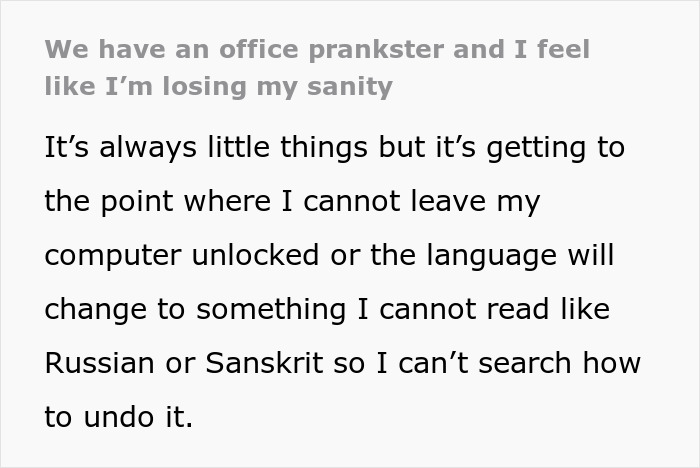 Woman Praised For Standing Up To Obnoxious Office Prankster Making Her “Lose Her Sanity” With All The Pranking Woman Praised For Standing Up To Obnoxious Office Prankster Making Her “Lose Her Sanity” With All The Pranking