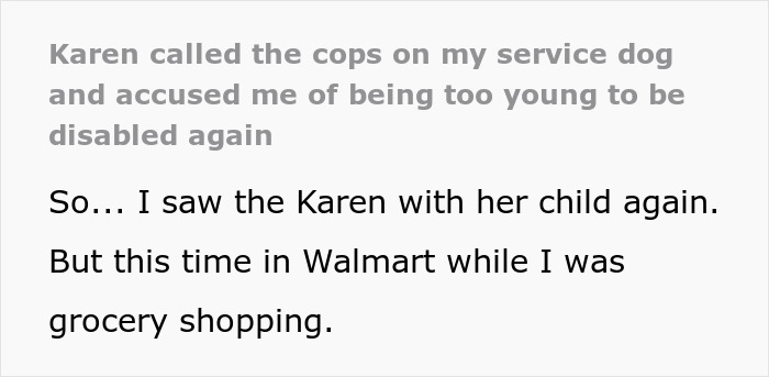 Karen Has A Meltdown Over Service Dog And Calls The Cops, Gets Banned From Walmart For A Year Karen Has A Meltdown Over Service Dog And Calls The Cops, Gets Banned From Walmart For A Year