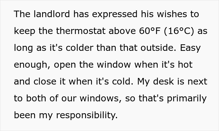 Person Is Sick And Tired Of Roommates Setting The Thermostat To Extreme Temperatures, Decides To Teach Them A Lesson Person Is Sick And Tired Of Roommates Setting The Thermostat To Extreme Temperatures, Decides To Teach Them A Lesson