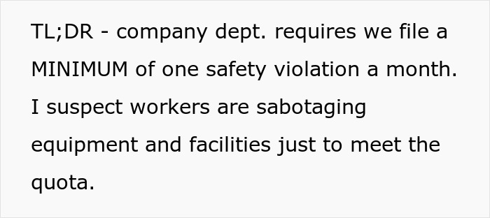"Cabinet Door Was Left Open In Room": Employees Keep Reporting Ridiculous Safety Violations, This Guy Figures Out Why
