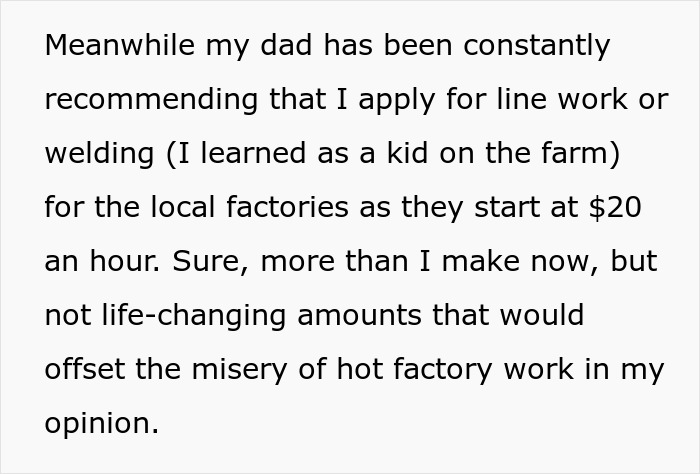 Dad Is Finally Made To Realize How ‘Out Of Touch’ With Reality He Was As His Son’s Job Pays More Than The Factory Jobs He’s Been Pushing On Him Dad Is Finally Made To Realize How ‘Out Of Touch’ With Reality He Was As His Son’s Job Pays More Than The Factory Jobs He’s Been Pushing On Him