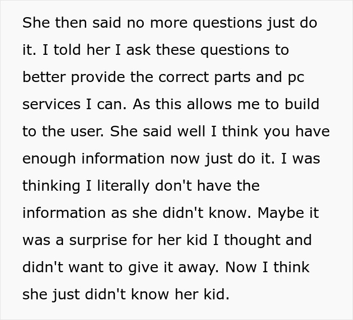 “She Exploded In A Rage”: PC Guru Is Left Dealing With Karen Over Her Son’s $2,000 Birthday Gift, Until Her Husband Gets Involved “She Exploded In A Rage”: PC Guru Is Left Dealing With Karen Over Her Son’s $2,000 Birthday Gift, Until Her Husband Gets Involved