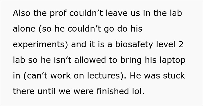 Professor Abuses Assistant's Time, Is Shocked When Their Overtime Runs Out And Things Hit The Fan
