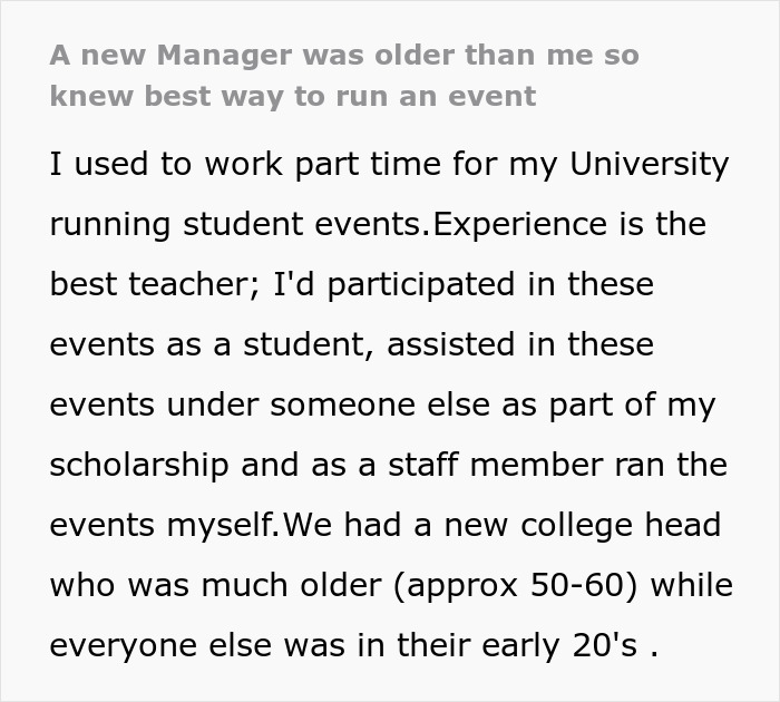 Manager Believes Age Equals Seniority And Demands Employee Do As She Says, They Maliciously Comply And Leave Her To Deal With The Fallout Manager Believes Age Equals Seniority And Demands Employee Do As She Says, They Maliciously Comply And Leave Her To Deal With The Fallout