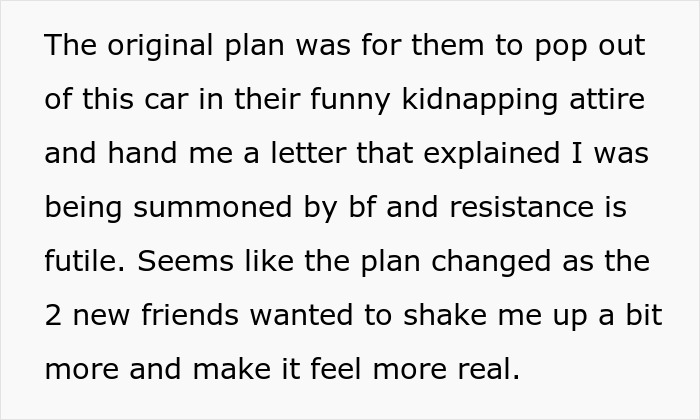 Woman Gets "Pretend" Kidnapped As A Proposal Surprise, Has A Mental Breakdown Woman Gets "Pretend" Kidnapped As A Proposal Surprise, Has A Mental Breakdown