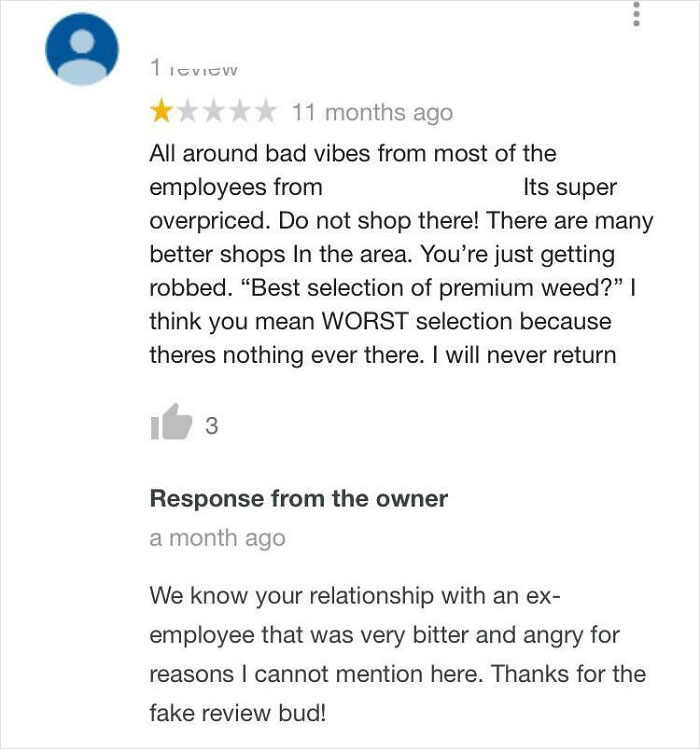 Fake Google Review Gets Called Out
