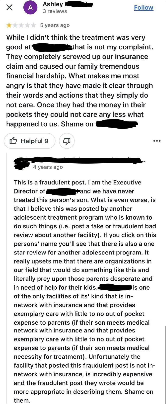 Fake Review For An Inpatient Psychiatric Hospital Program