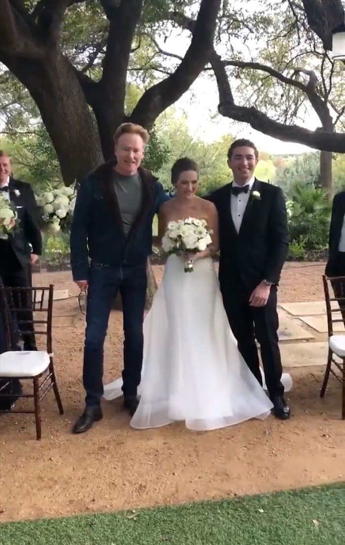 Conan O'Brien Posted A Video On His Twitter Account With This Caption: "This Is The 47th Wedding I’ve Ruined. When I Hit 50 I Can Retire"