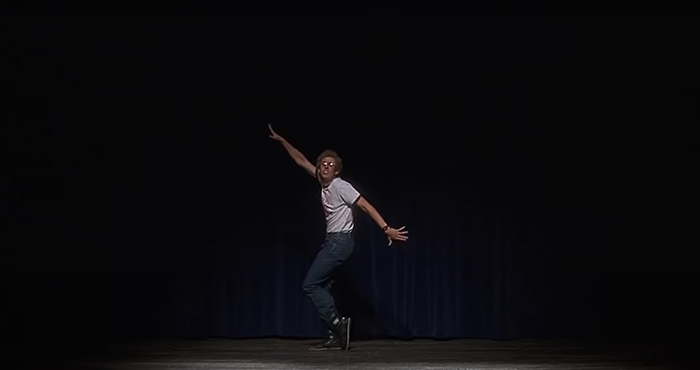 Napoleon Dynamite solo dancing on stage