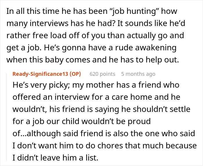 A Pregnant Woman With Two Jobs Is Upset About Her Unemployed Boyfriend Who Forgot To Order A Burger She's Been Craving, And The Internet Suggests He's Not The Main Problem.