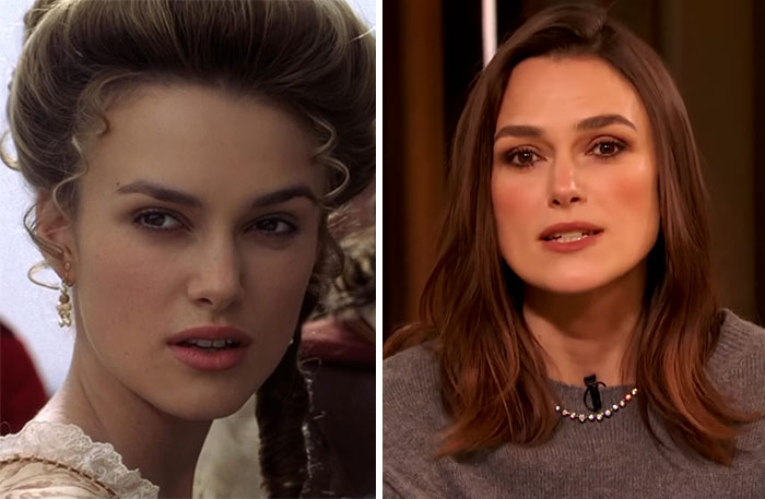 Side-by-side images of a woman highlighting celebrities that seemingly never age with timeless beauty and youthful appearance.