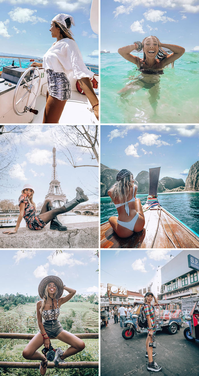 Travel Influencer Tupi Saravia Admitted She Used Editing Apps To Add Same Cloud Patterns Into The Background Of Her Photos