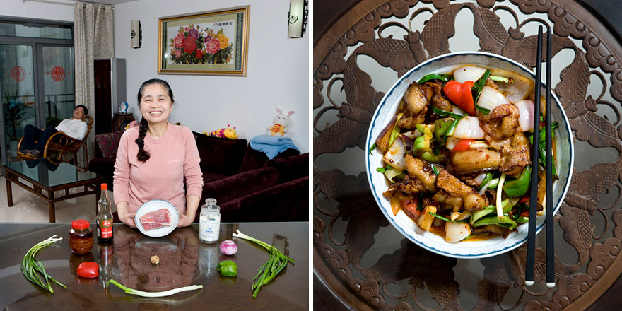Pan Guang, 62, China: Hui Guo Rou (Twice-Cooked Pork With Vegetables)