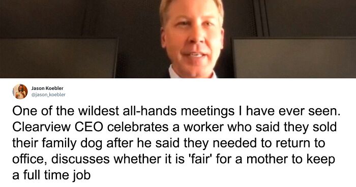 CEO Celebrates Worker Who Sold His Dog To Return To The Office, Sparks Huge Backlash Online