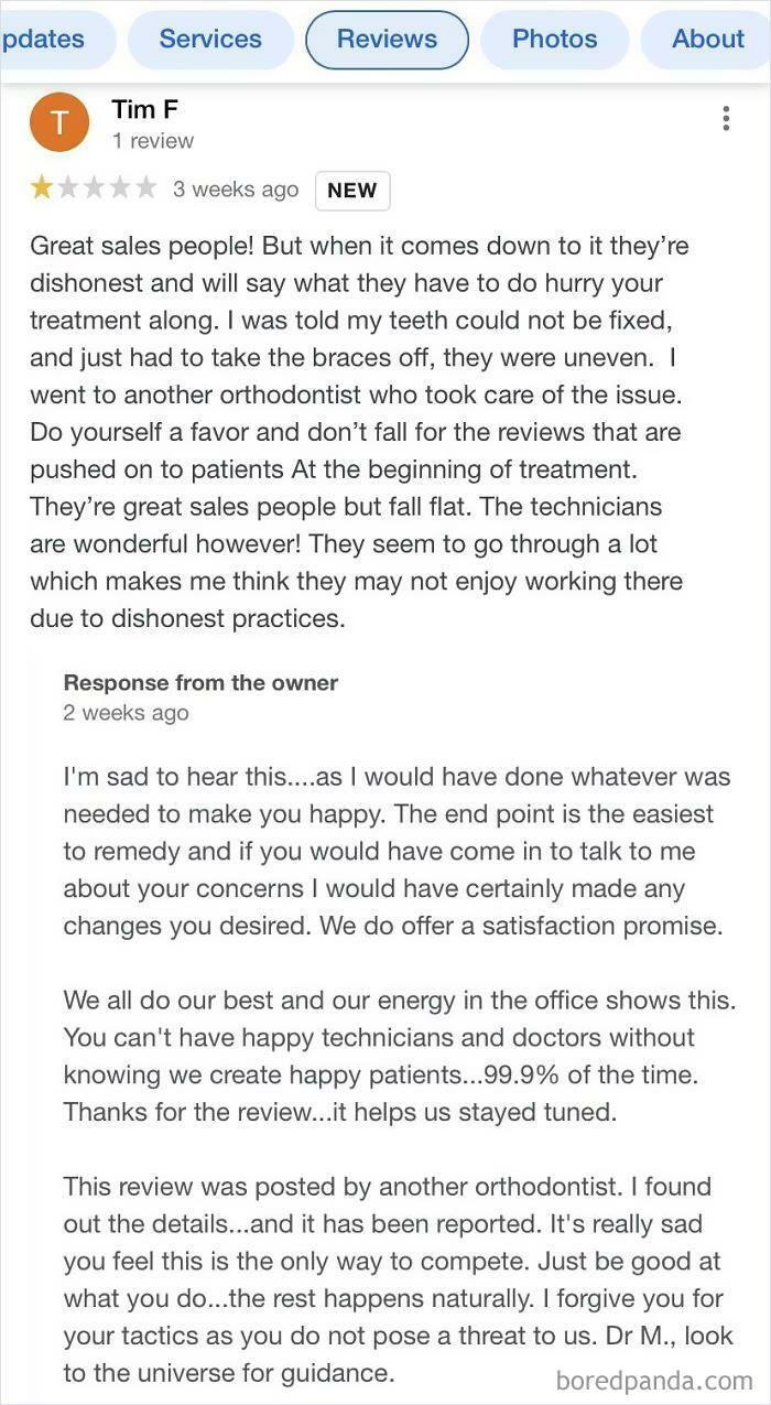My Orthodontist Received A Fake Review From The Competition… Murder Ensues