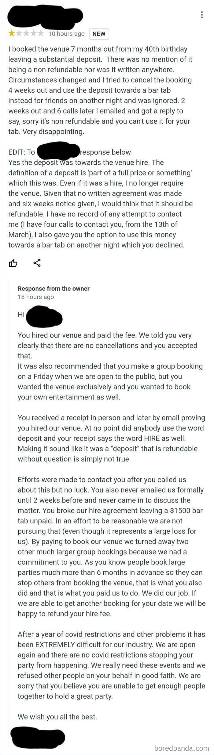 Owner Of A Micro-Brewery Responds To A Review, The Reviewer Doesn't Want To Quit Their Bullsh*t