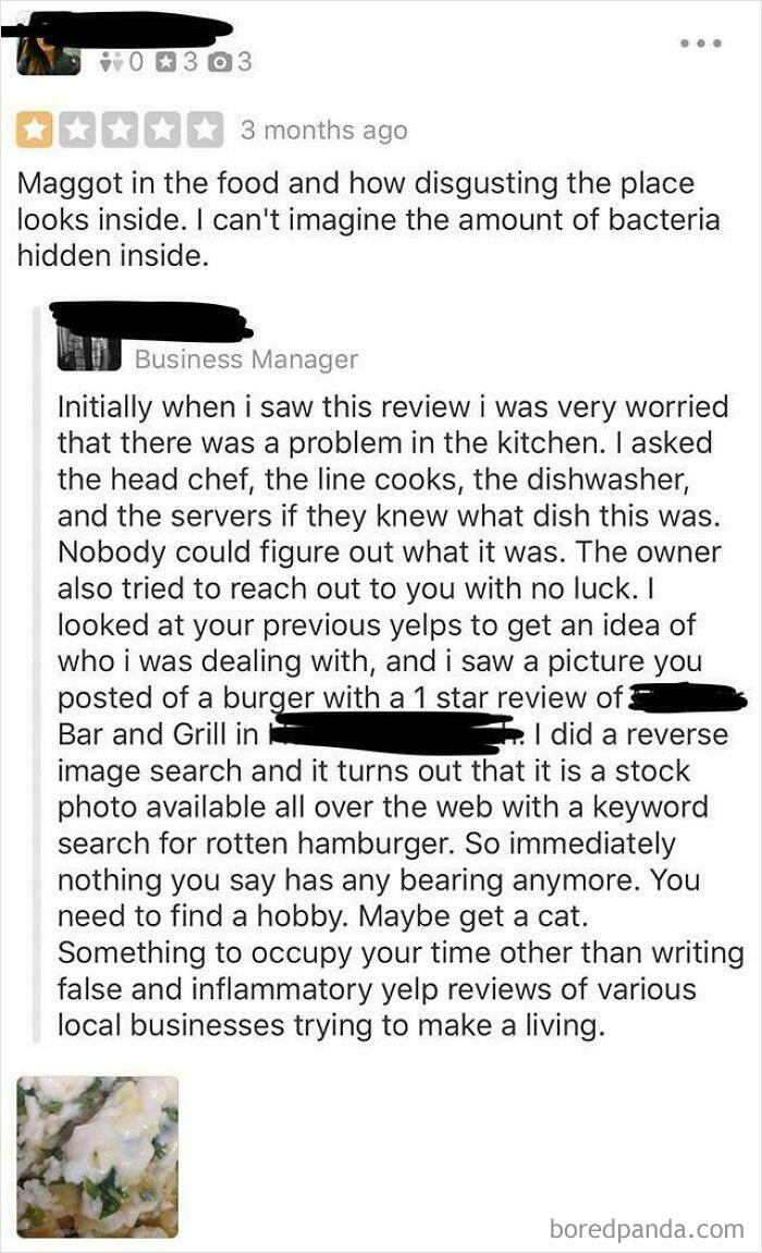Woman Writes A Fake Bad Review, Gets Called Out By Restaurant Owner
