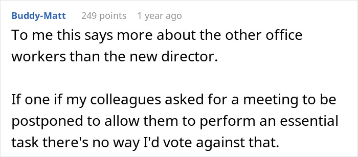 New Director Hosts A Meeting At 8 AM, Despite The Line Manager's Warnings Regarding The Process, Causing Production To Stall New Director Hosts A Meeting At 8 AM, Despite The Line Manager's Warnings Regarding The Process, Causing Production To Stall