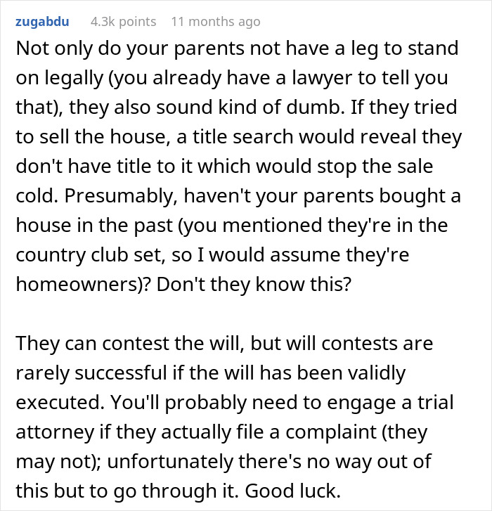 Parents Sue Second Child After First-Born Dies Without Leaving Them Anything Parents Sue Second Child After First-Born Dies Without Leaving Them Anything