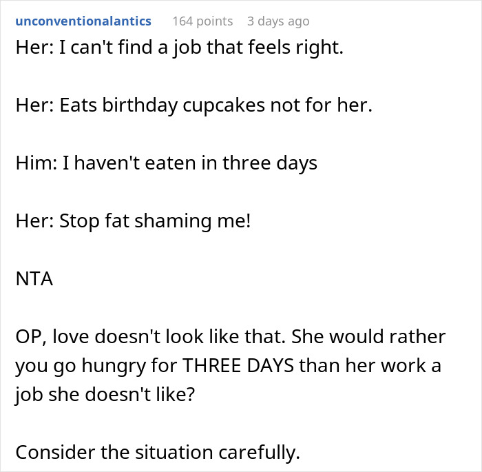 "She'll Leave Me With Plain Crackers": Guy Has To Go Hungry Because His Unemployed GF Eats Everything, He Finally Snaps