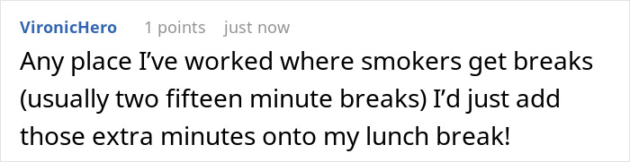 “She Took Breaks As Frequently As The Smokers Did”: Employee Gets Reported For Being On Her Phone During Lunchtime, Ends Up Maliciously Complying “She Took Breaks As Frequently As The Smokers Did”: Employee Gets Reported For Being On Her Phone During Lunchtime, Ends Up Maliciously Complying