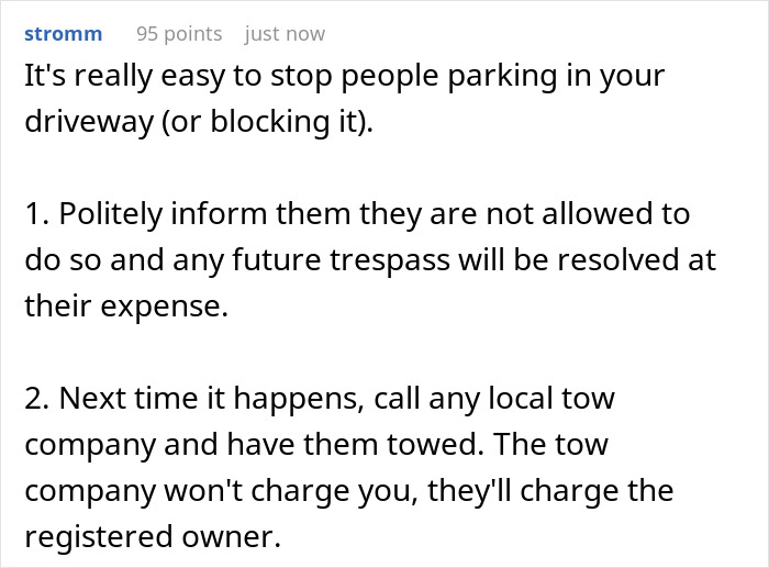 Neighbor Finds A Petty Way To Get Back At Teen Whose Friends Won’t Stop Parking In Their Driveway Neighbor Finds A Petty Way To Get Back At Teen Whose Friends Won’t Stop Parking In Their Driveway