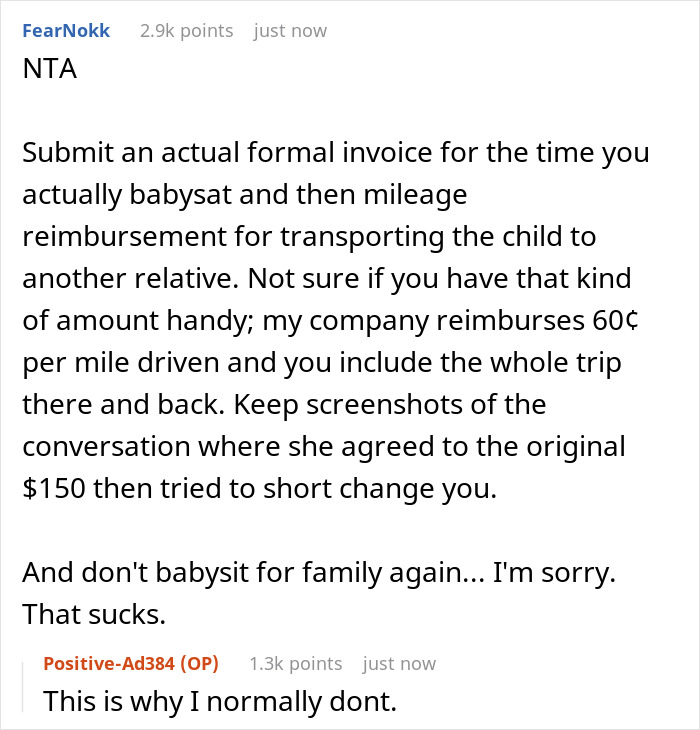 21 Y.O. Professional Babysitter Gets Manipulated Into Changing The Price ‘For Family’, Drops The Child At Another Relative's