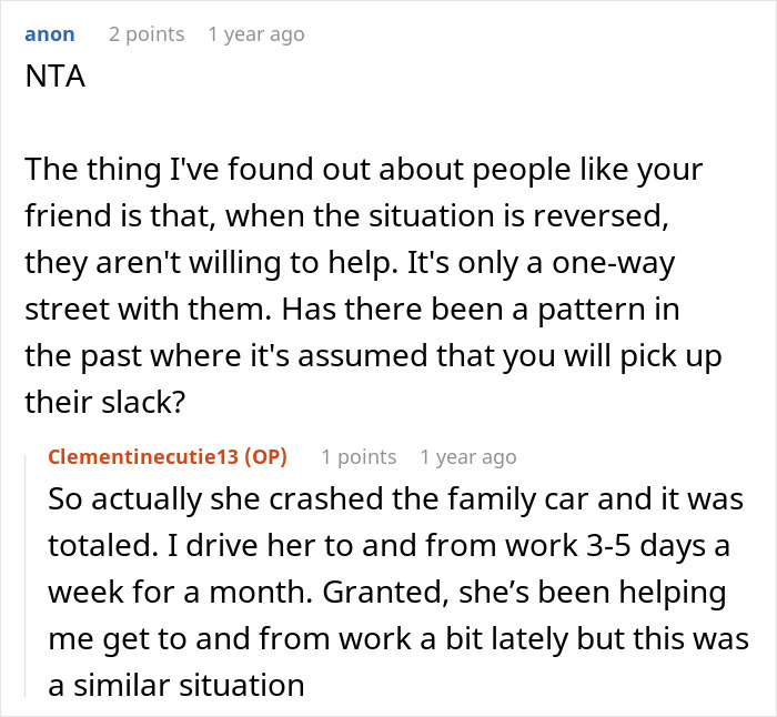 Friend Asks Woman To Pay For Everything When They Go Out Since She Lost Her Job, Gets “Not Happening” Reply Friend Asks Woman To Pay For Everything When They Go Out Since She Lost Her Job, Gets “Not Happening” Reply